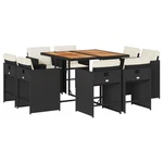 Patio Dining Set With Cushions Outdoor Garden Furniture Poly Rattan Vidaxl. Fixed Price $971.99.