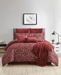 Sunham Daphne 14-PC. Comforter Set, Queen,burgundy. Fixed Price $199.99.