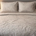 Wamsutta King Comforter Set Soft Beige Cotton Reversible +2 Shams Bedding. Fixed Price $63.99.