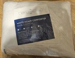 North Shore Living White Down Comforter 100% Cotton King 102"X86". Fixed Price $149.00.