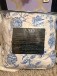 Lauren Ralph Full / Queen Joanna Floral Comforter Set 3 Piece Blue White. Fixed Price $175.00.