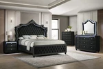New Led Queen King Black Velvet 5PC Bedroom Set Modern Furniture Bed/d/m/n/c. Fixed Price $2599.99.