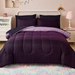 Dinjoy Girls Comforter Set Full Size Colorful Ombre Purple White Rainbow. Fixed Price $61.67.