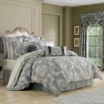 J. Queen New York Crystal Palace Comforter Set, French Blue, King. Fixed Price $339.00.