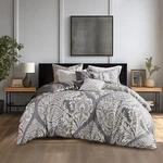 Madison Park 6 Piece Contrasted Color Cotton Sateen Printed Duvet Cover Set. Fixed Price $129.99.