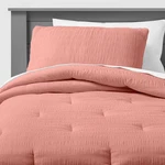 Twin Seersucker Comforter Set Rose Pink - Pillowfort. Fixed Price $15.29.