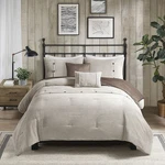 Madison Park Andes 5 Piece Corduroy Comforter Set, Full/queen Bedding, Tan. Fixed Price $159.90.