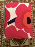 Marimekko Unikko Poppy Queen Duvet Cover & 2 Shams Red White Cotton Percale. Fixed Price $79.99.
