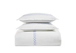Sky Embroidered Percale Duvet Cover Set, Twin - Exclusive Nwt. Fixed Price $88.44.