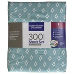 Better Home & Gardens Blue Diamond 300 Thread Cotton Set, Full Bed. Fixed Price $40.88.