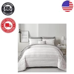Boho Chic Queen Comforter Set - 7 Pieces With Unique Striped Design & Durability. Fixed Price $68.39.