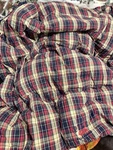 Lauren Ralph Blue Red Yellow Plaid Reversible Comforter- Size Twin. Fixed Price $89.99.