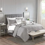 Lexington Gray 8-PIECE King/cal Comforter And Quilt Set. Fixed Price $137.16.