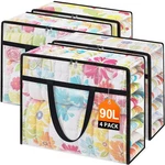 Edendwell Clear Under Bed Storage Containers - 4 Pack Large Capacity Clothes. Fixed Price $63.98.