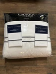Nip Ralph Lauren Spencer Border Sateen Polo Navy Full Queen Comforter & Shams. Fixed Price $281.99.