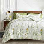 Bed Bag Twin, Green Leaves Yellow TWIN-6PIECES Botanical 01. Fixed Price $59.21.