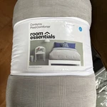 Full/queen Corduroy Plaid Comforter Gray - Room Essentials 88 X 92. Fixed Price $15.95.