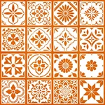 16-PACK Reusable Floor Tile Stencils Kit 8X8 Inch Mixed Mexican/spanish/bar.... Fixed Price $16.12.