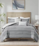 Madison Park Drew Clipped Jacquard 5-PC. Comforter Set, King/california. Fixed Price $71.95.