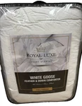Royal Luxe Luxury Bedding Goose Feather + Down Comforter Full/queen Brand New. Fixed Price $49.99.