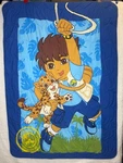 Vintage 2006 Nick Jr Diego Twin Bed Blanket Comforter Jaguar. Fixed Price $44.01.