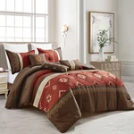 7-PIECE Southwestern Rustic Aztec Geometric Embroidered Bedding Comforter Set. Fixed Price $73.99.