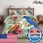 Wecozy Twin Size Comforter Pillowcase Tropical Hibiscus Birds 2 Pcs Bedding. Fixed Price $80.90.
