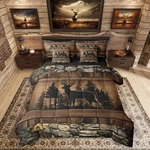 Erosebridal 7 Piece Rustic Deer Queen Comforter Set Sheets Farmhouse Cabin. Fixed Price $89.64.