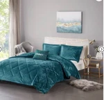 Intelligent Design Twin/txl Size Duvet Cover Set 3-PCS Velvet Machine Wash Teal. Fixed Price $39.97.