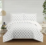 Rare Modern Heirloom 3PC King Block Print Quilt Set Blue New. Fixed Price $65.00.
