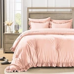 King Size Bed Bag 7 Pieces Comforter Set, Ruffle Shabby Chic B.... Fixed Price $99.78.