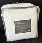 Vera Wang Queen Comforter Set 3 Piece White Cotton Soft Touch Solid Cozy. Fixed Price $150.00.