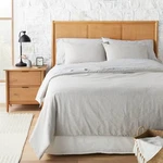 3PC Full/queen Linen Blend Comforter Set Jet Gray - Hearth & Hand With Magnolia. Fixed Price $78.99.