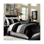 Chezmoi Collection Loft 8-PIECE Luxury Striped Comforter Set (california King.... Fixed Price $118.26.