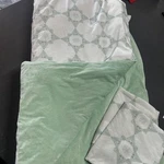 Opalhouse Velvet Comforter 2 Shams Full Queen White Teal Blue Boho 84" X 90. Fixed Price $27.50.
