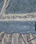 Vintage Cottagecore Scalloped Blue Floral Roses Queen Size Comforter Jc Penny. Fixed Price $25.00.