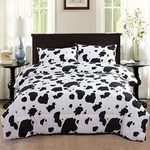 Perfemet Cow Print Bedding Comforter Set Size Queen, Black And White. Fixed Price $48.59.
