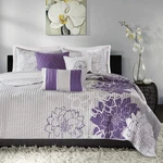 Madison Park Lola 100 Cotton Quilt Set - Casual Floral Channel Stitching Design. Fixed Price $143.43.