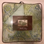 Sea Glass 4PC Set. Comforter, Bed Skirt Shams. Queen. Brand New. Fixed Price $149.95.