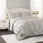 Lush Decor Avon Set 3 Piece King Light Gray -. Fixed Price $112.92.