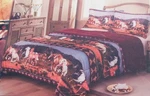 3 Piece Queen Deluxe Silk Touch Blanket Comforter W/ Sherpa Lining Running Horse. Fixed Price $24.80.