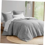 7 Pieces Comforter Set, Boho Sets Size, Farmhouse Bedding King Grey. Fixed Price $64.60.