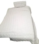 Laurel 2-PIECE Puff Comforter Set White King Size 1 Sham Used. Fixed Price $49.99.