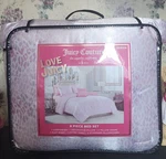 Juicy Couture Love 8 Piece Queen Pink Leopard/cheetah Satin Comforter Set. Fixed Price $124.99.