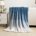 Elegant Comfort Ombre Printed - Sherpa Backed Plush Throw Blankets 50 X 60 Inc. Fixed Price $20.99.