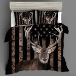 American Flag Deer Hunting Bedding Set - California King Comforter 4 Pcs. Fixed Price $117.99.