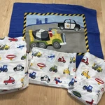 4 Pc Dream Factory Pillow Sham And Twin Sheet Set Cement Truck Police Car. Fixed Price $29.99.