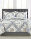 Pem America Trinity Reversible Medallion Comforter Set Full/queen Gray, Gold. Fixed Price $64.08.