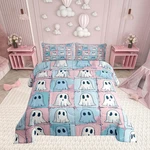Castle Fairy Kawaii Ghost Comforter Set Full Size Happy Halloween Theme Bedding. Fixed Price $109.05.
