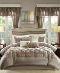 Madison Park Essentials Joella King 24-PC. Taupe New Msrp $550. Fixed Price $195.49.